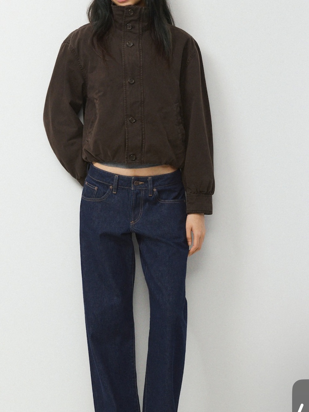 Aritzia Ferris blouson jacket in vintage coco nib brown - Picture 2 of 4